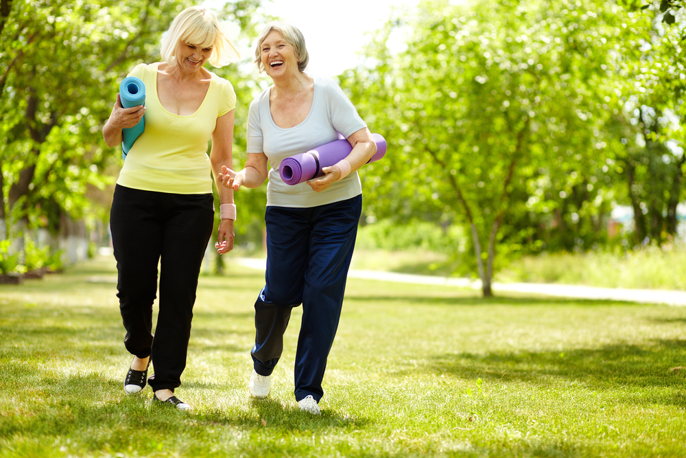 women friends walking 